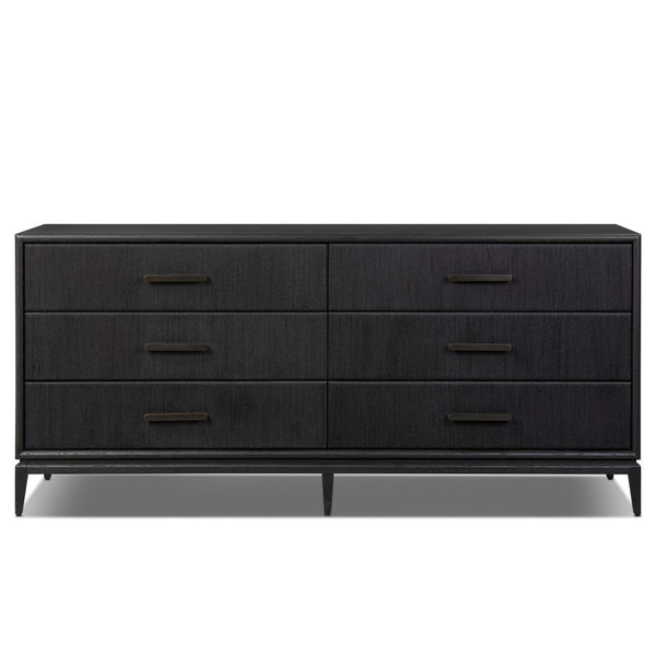 Home Fashion Rosenell 6 Drawer Dresser Black