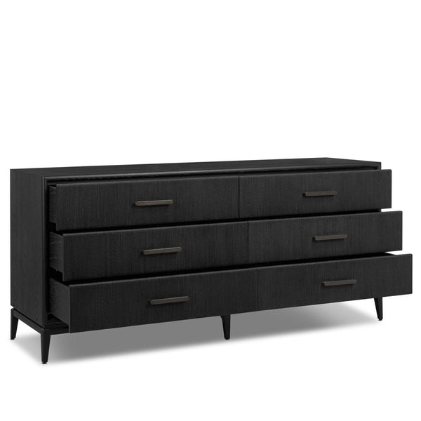 Home Fashion Rosenell 6 Drawer Dresser Black
