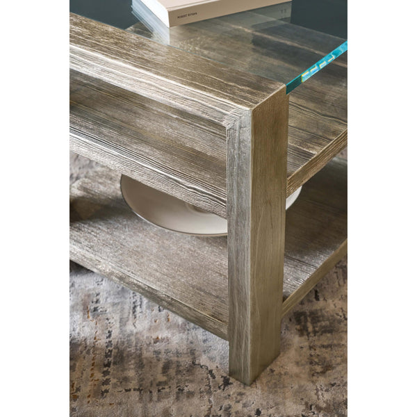 Home Fashion Saber End Table Silver Leaf