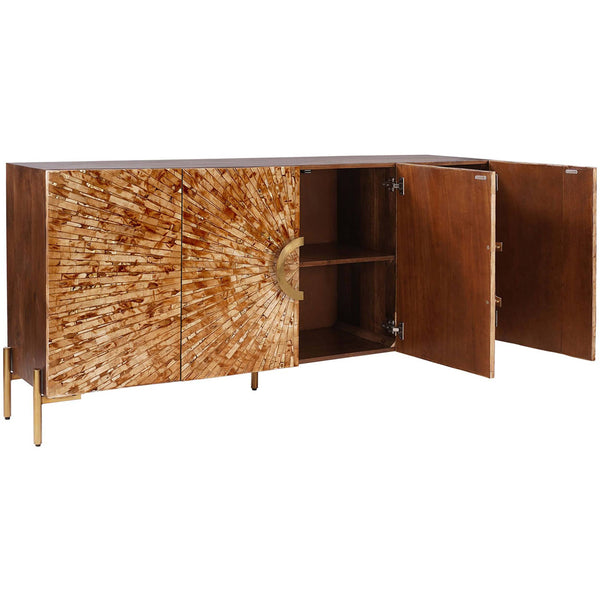 Home Fashion Safari Bone Inlay Sideboard Brown
