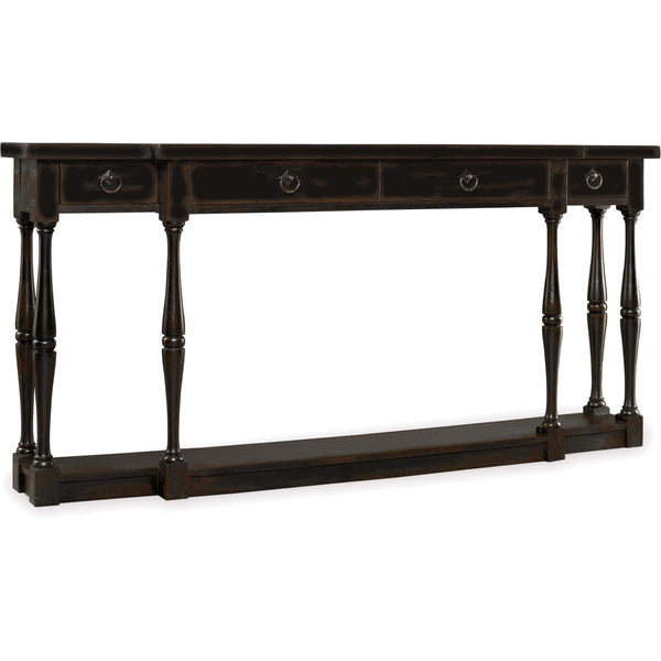 home fashion Sanctuary 4 Drawer Thin Console Ebony