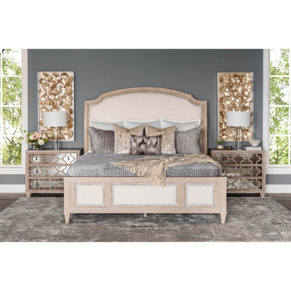 Home Fashion Santa Barbara Upholstered Sleigh Bed