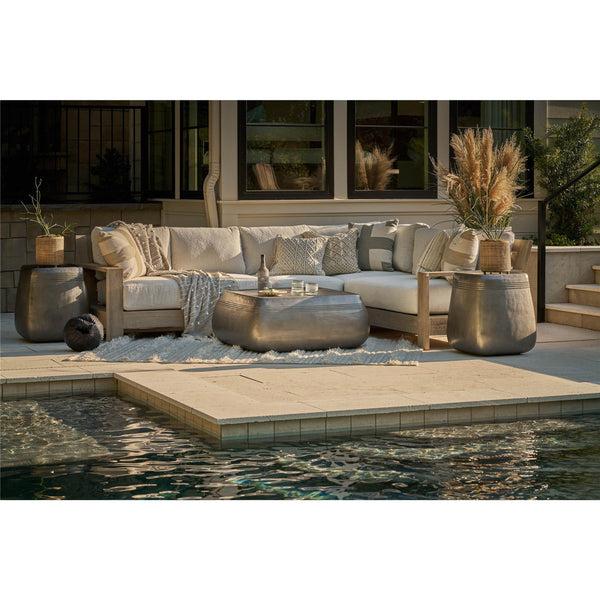 Home Fashion Saratoga Outdoor End Table Gold