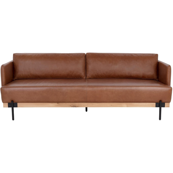 Home Fashion Saul Leather Sofa Shalimar Tobacco