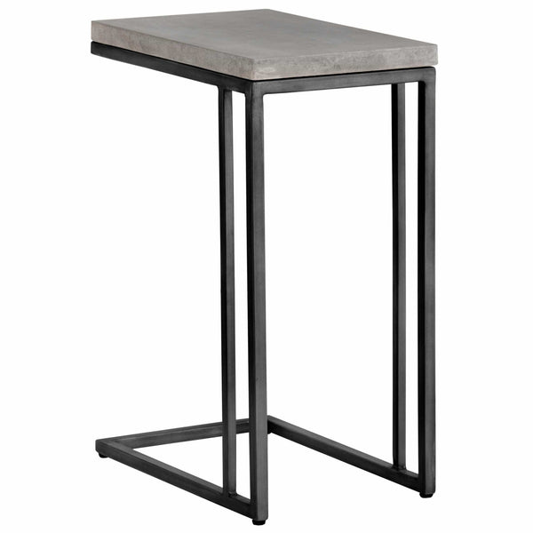 Home Fashion Sawyer C-Shaped End Table Grey