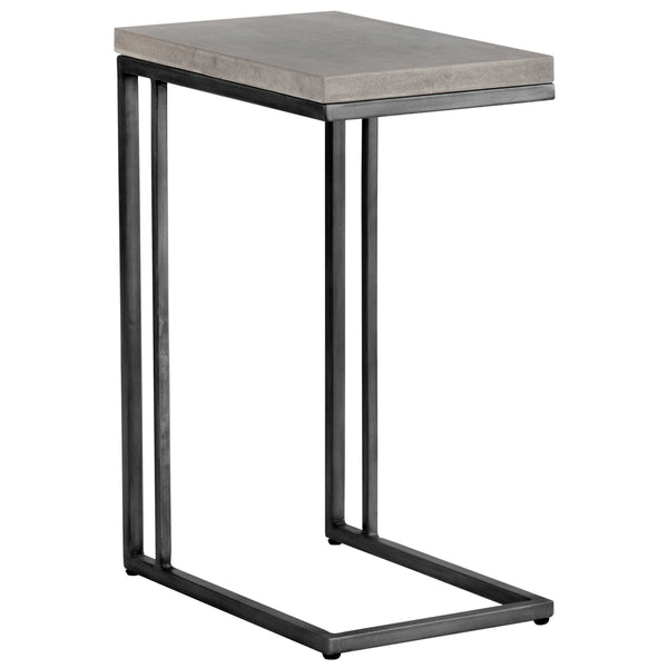 Home Fashion Sawyer C-Shaped End Table Grey
