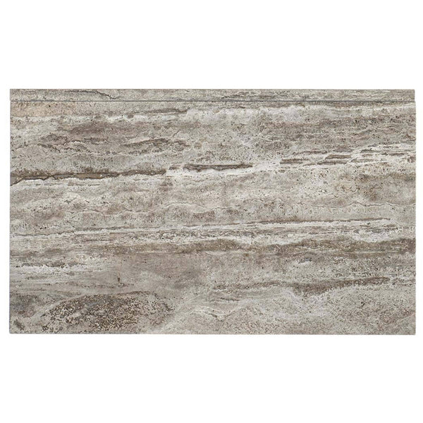 Home Fashion Sereno Nightstand Silver Travertine