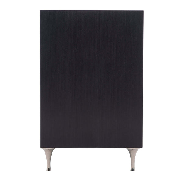 Home Fashion Silhouette 2 Drawer Nightstand Onyx