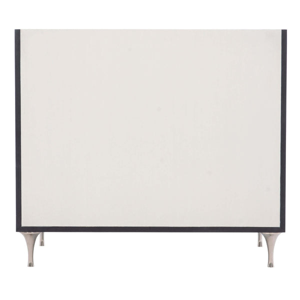 Home Fashion Silhouette 2 Drawer Nightstand Onyx