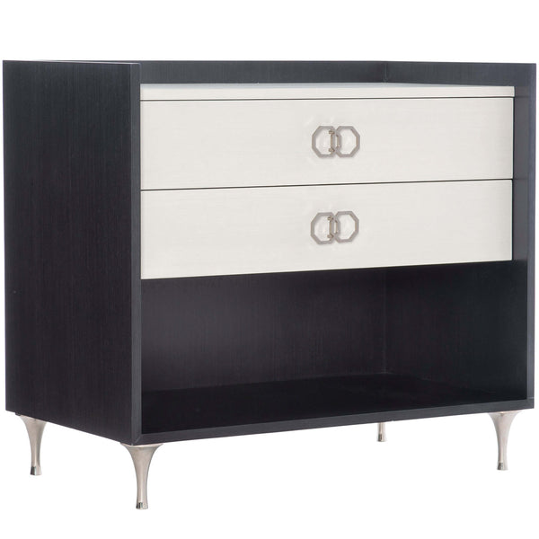 home fashion Silhouette 2 Drawer Nightstand Onyx