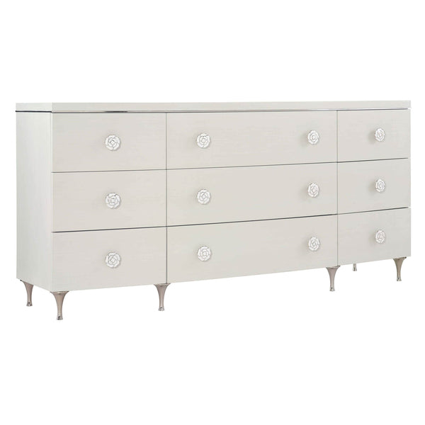 Home Fashion Silhouette 9 Drawer Dresser Eggshell