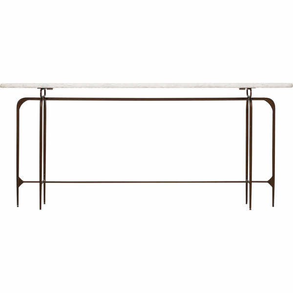 Home Fashion Skinny Marble Top Metal Console