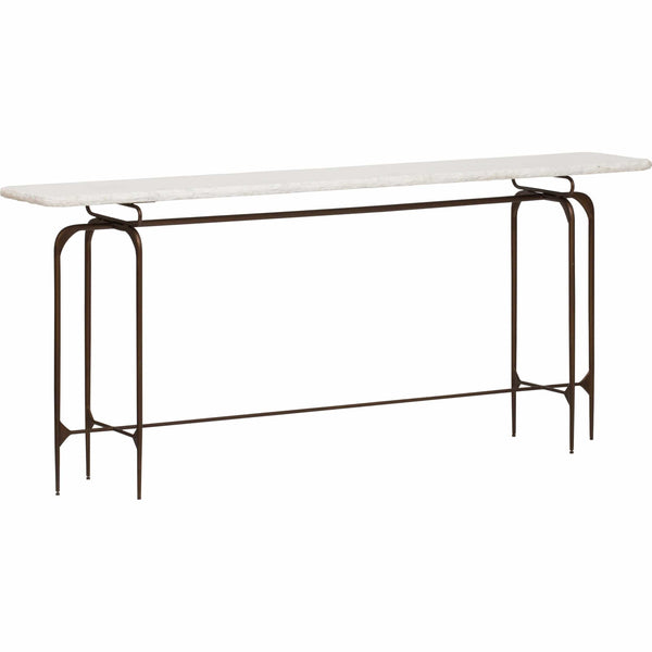 home fashion Skinny Marble Top Metal Console