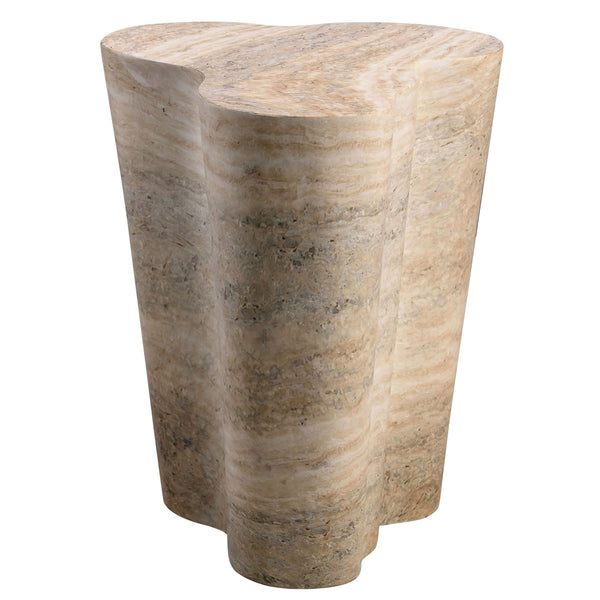Home Fashion Slab Tall Side Table Faux Travertine