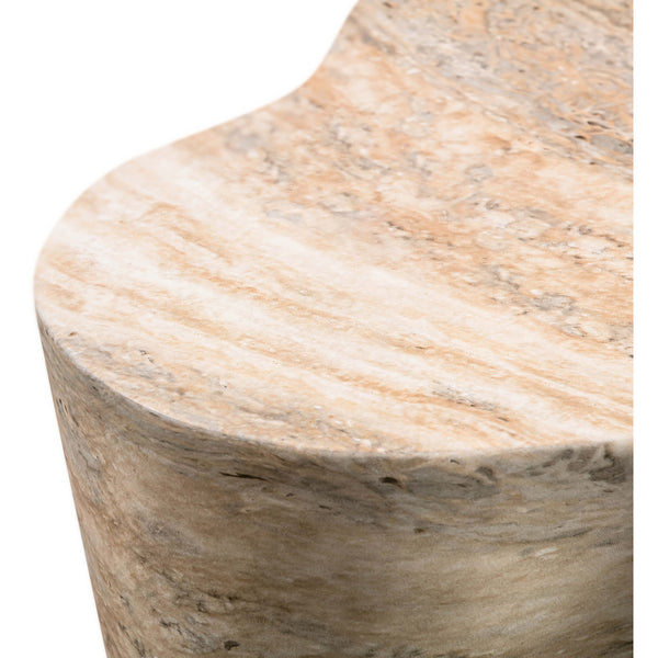 Home Fashion Slab Tall Side Table Faux Travertine