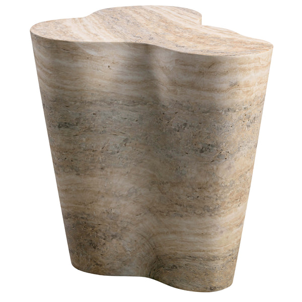 Home Fashion Slab Tall Side Table Faux Travertine