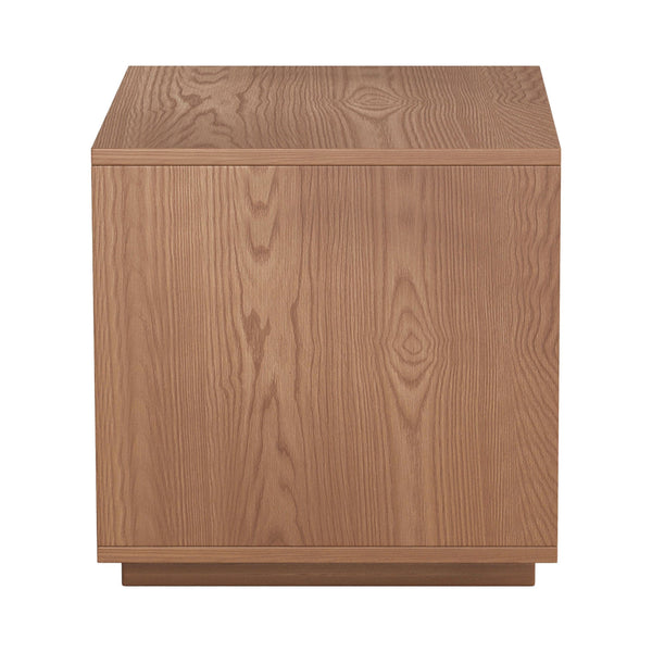 Home Fashion Slit Nightstand Walnut