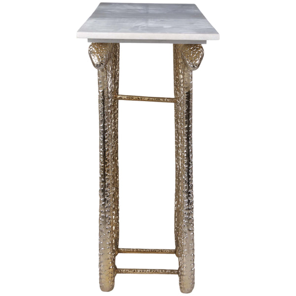 Home Fashion Snake Base Console Table White