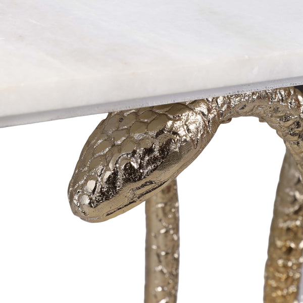 Home Fashion Snake Base Console Table White
