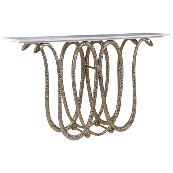 home fashion Snake Base Console Table White