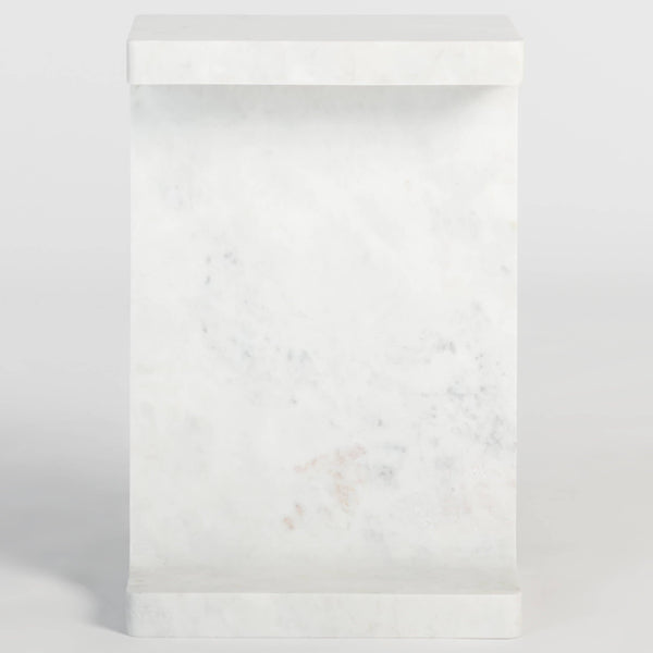 Home Fashion Solitude End Table Polar White