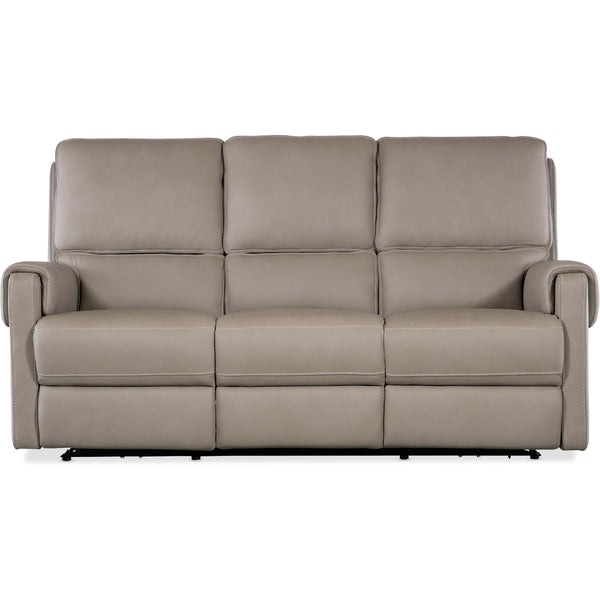 home fashion Somers Leather Power Sofa Dark Taupe