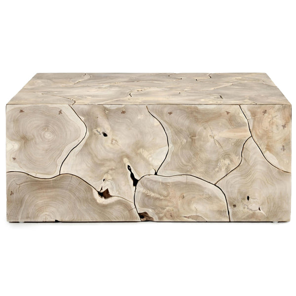 Home Fashion Sorrento Square Coffee Table Bleached