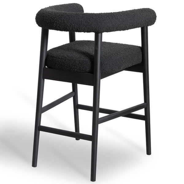 Home Fashion Spara Boucle Counter Stool Black