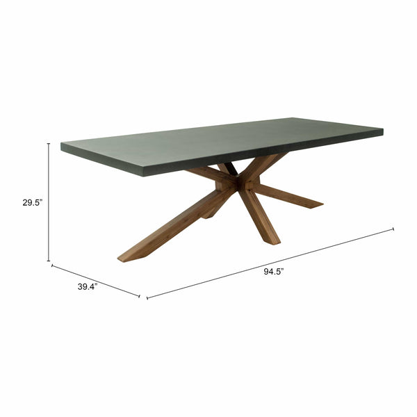 Home Fashion Suan Rectangular Dining Table Gray