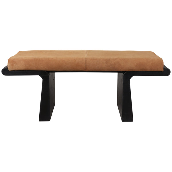 home fashion Suede Top Modern Bench Brown