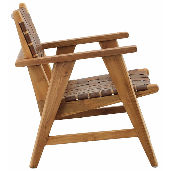 Home Fashion Sutri Leather Chair Brown