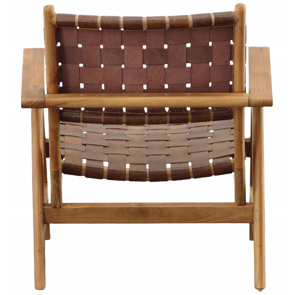 Home Fashion Sutri Leather Chair Brown