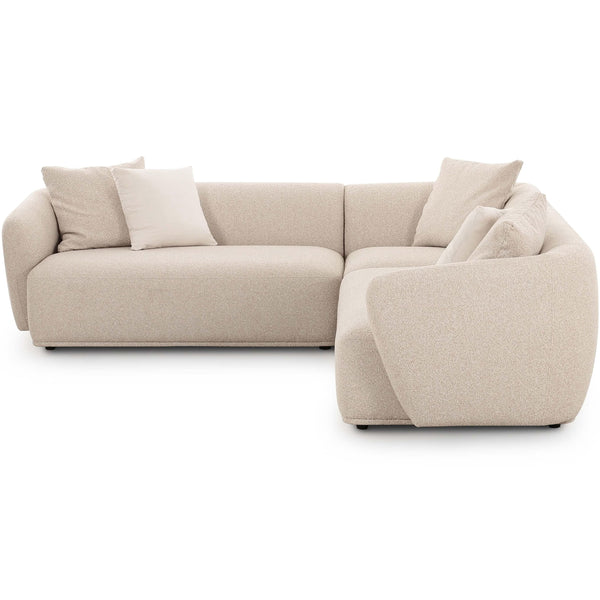 Home Fashion Sylvie 3 Piece Sectional Cream