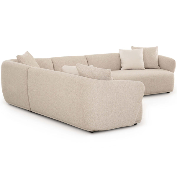 Home Fashion Sylvie 4 Piece Sectional Cream