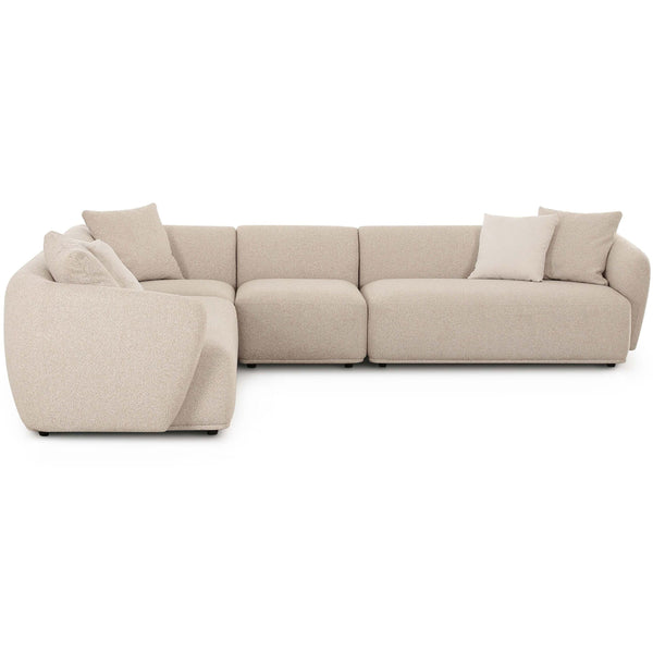 home fashion Sylvie 4 Piece Sectional Cream