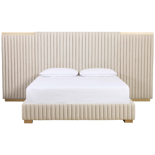 Home Fashion Tarrant King Bed Monument Oatmeal