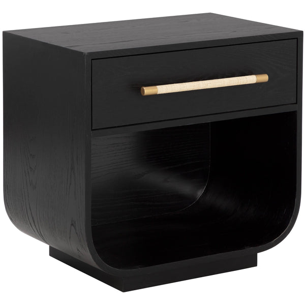 Home Fashion Tarrant Nightstand Black