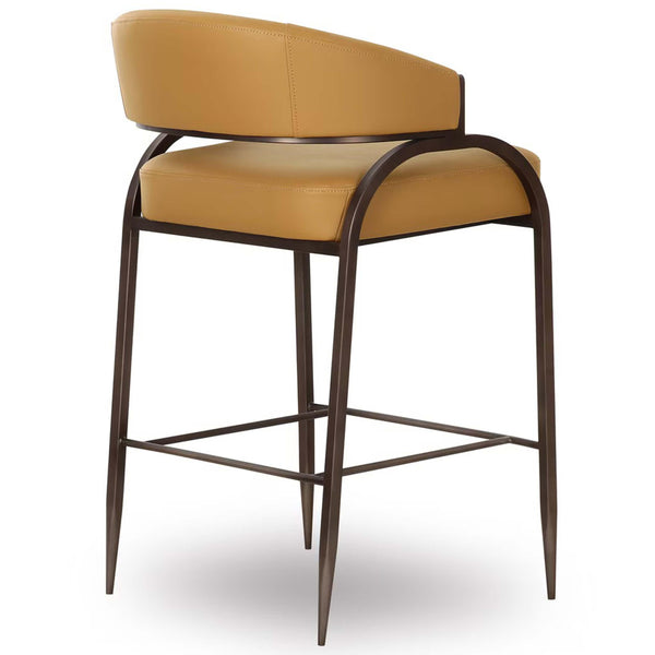 Home Fashion Tatum Vegan Leather Counter Stool Tan