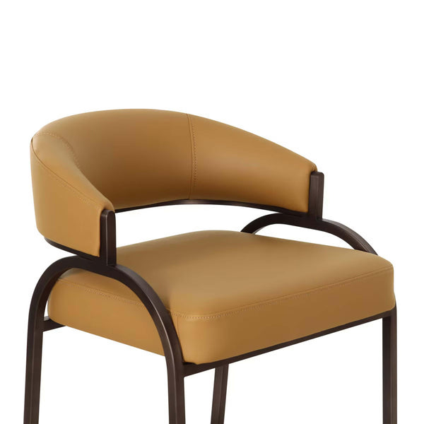 Home Fashion Tatum Vegan Leather Counter Stool Tan