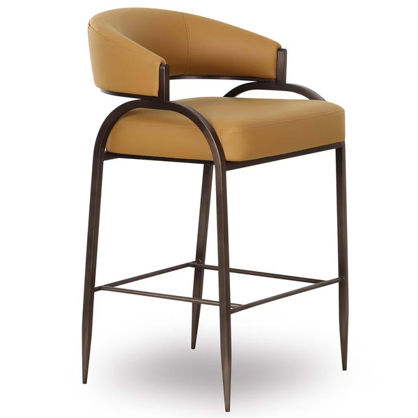 home fashion Tatum Vegan Leather Counter Stool Tan