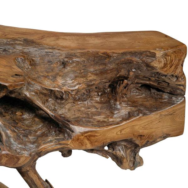 Home Fashion Teak Root Console Natural