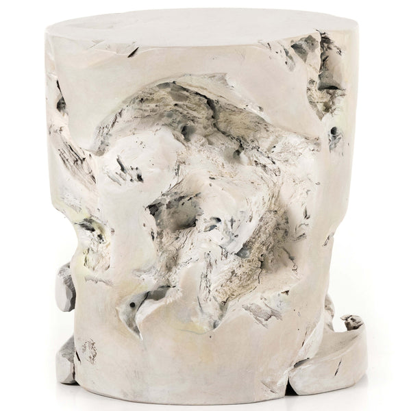 home fashion Teak Stool Ivory by Four Hands