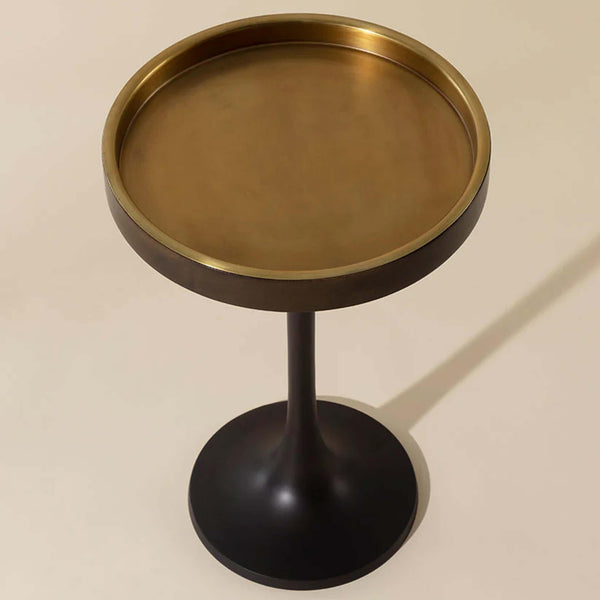 Home Fashion Tekoa End Table Antique Brass