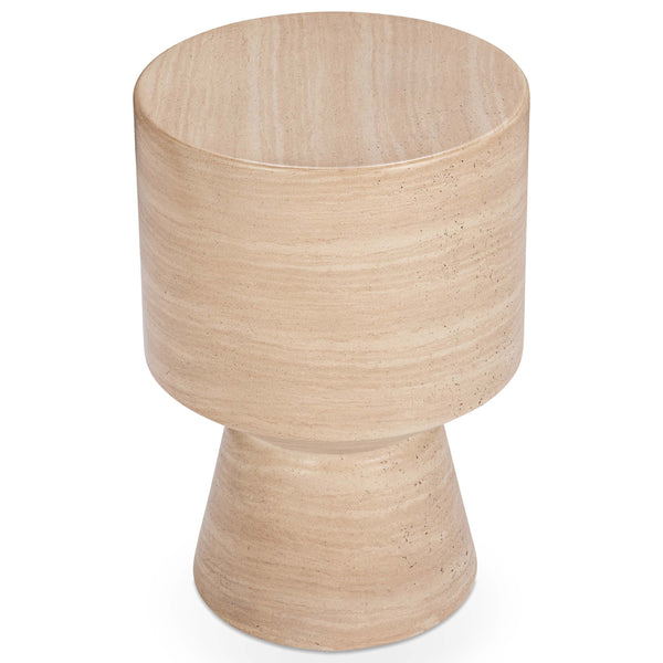 Home Fashion Terrace Outdoor Accent Table Beige