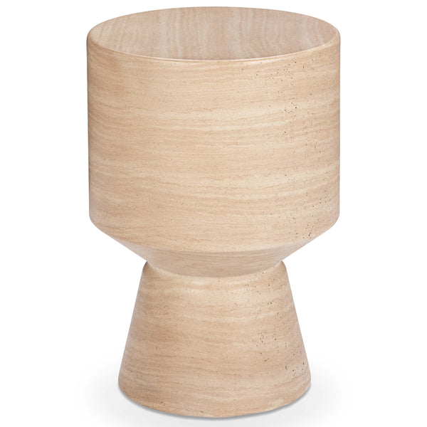Home Fashion Terrace Outdoor Accent Table Beige