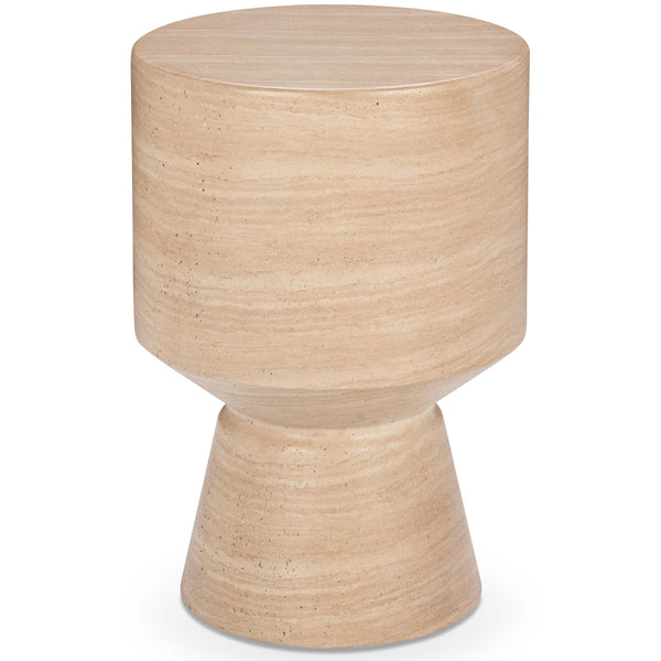 Home Fashion Terrace Outdoor Accent Table Beige