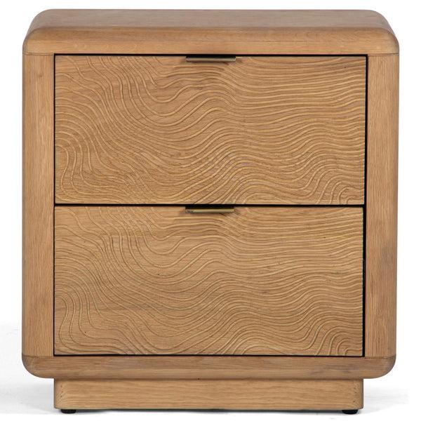 Home Fashion Textured Nightstand Natural