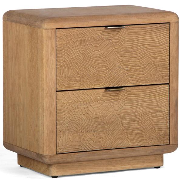 home fashion Textured Nightstand Natural