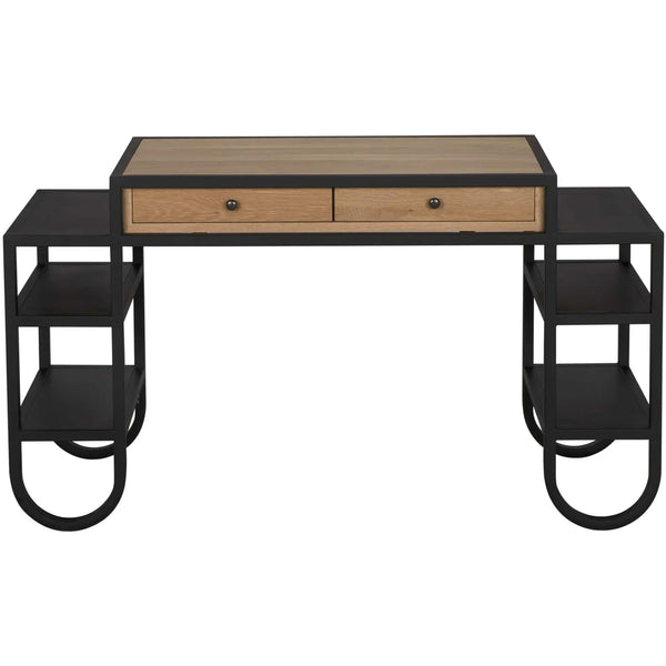 Home Fashion Thomson Desk Natural/Matte Black