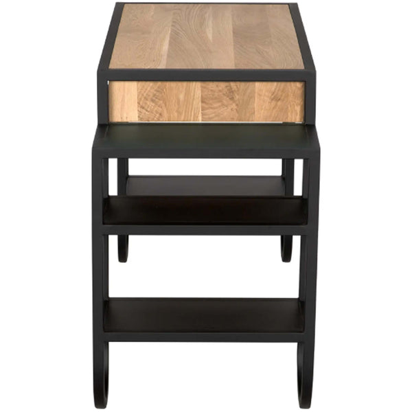 Home Fashion Thomson Desk Natural/Matte Black